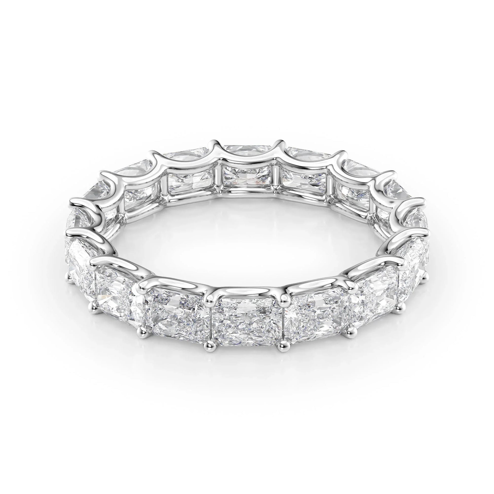 East West Radiant Lab Grown Diamond U Prong Eternity Band, EF Color, VS Clarity, IGI Certified Ring