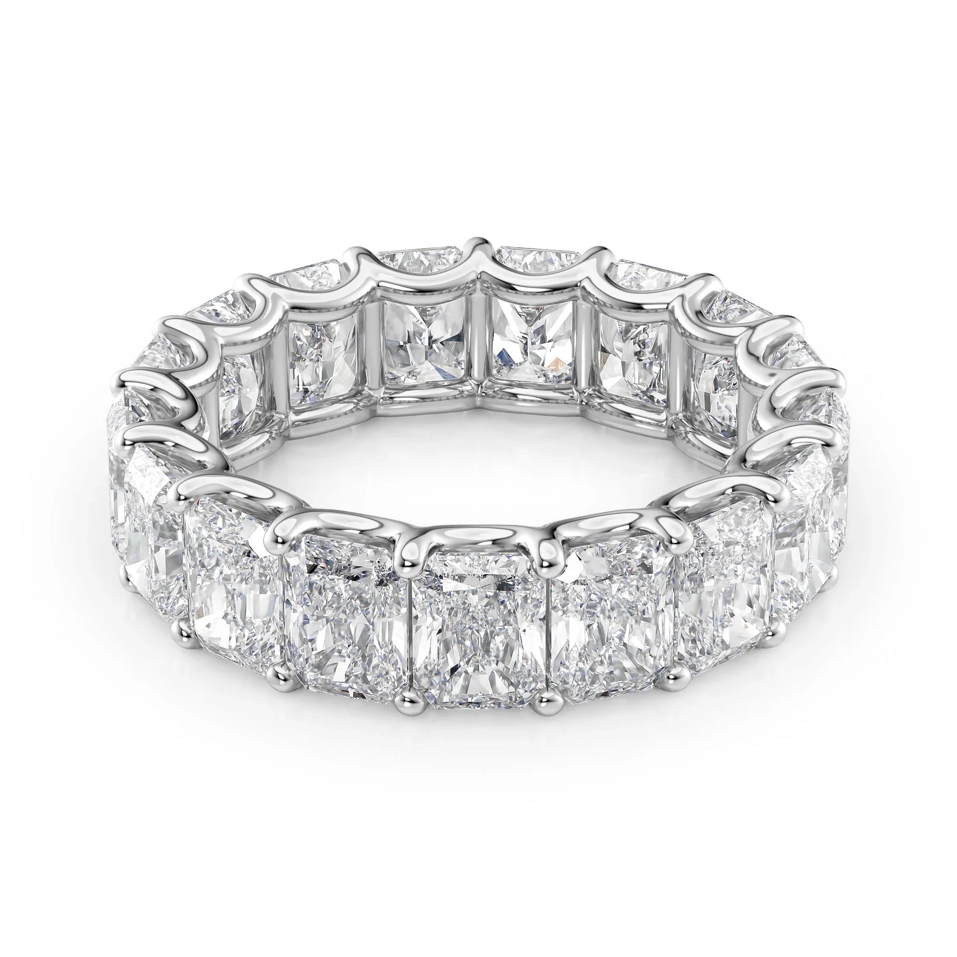 Radiant Lab Grown Diamond U Prong Eternity, EF Color , VS Clarity , IGI Certificate