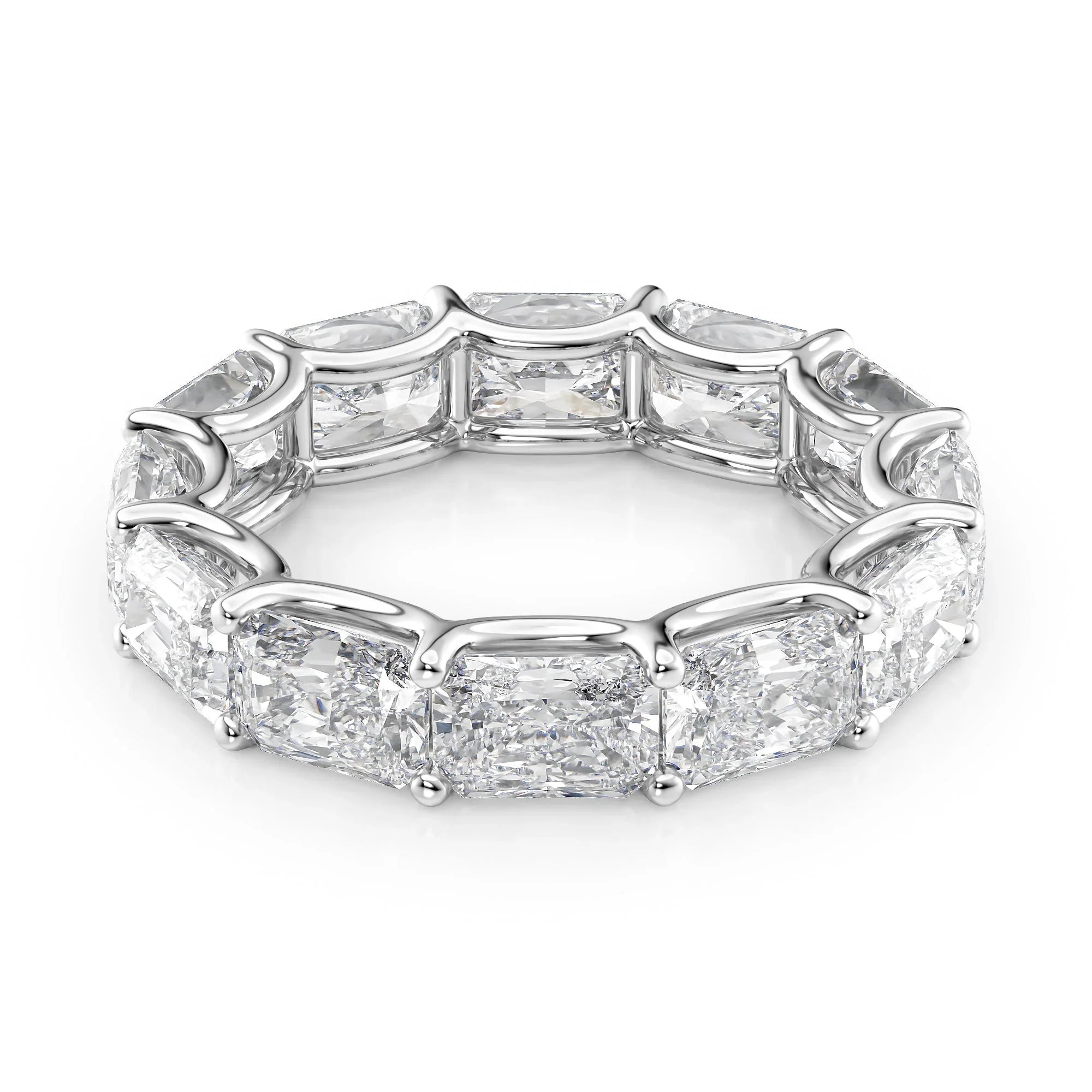East West Radiant Lab Grown Diamond U Prong Eternity Band, EF Color, VS Clarity, IGI Certified Ring