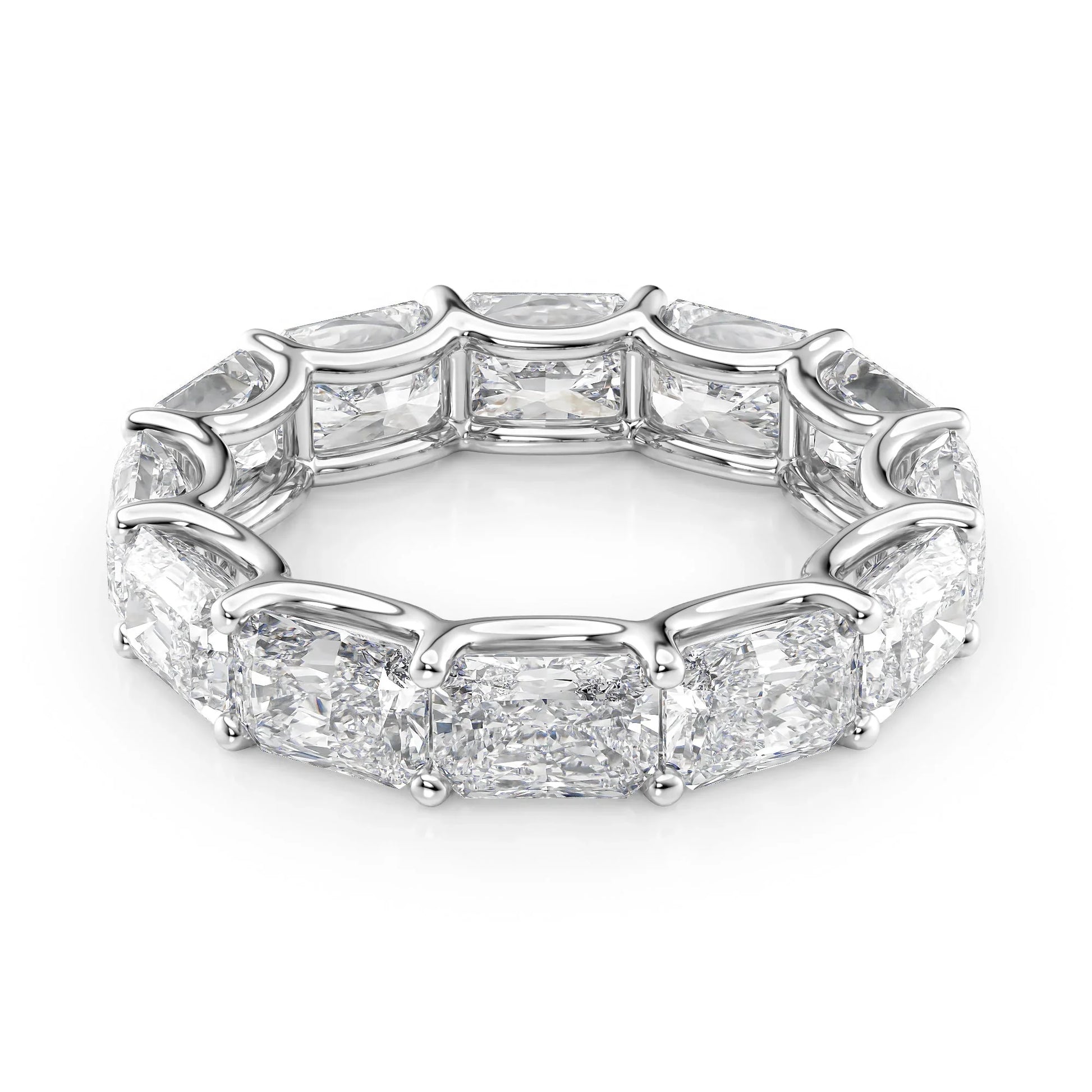 East West Radiant Lab Grown Diamond U Prong Eternity Band, EF Color, VS Clarity, IGI Certified Ring
