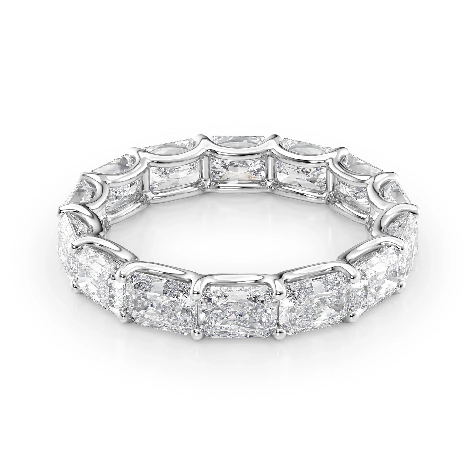 East West Radiant Lab Grown Diamond U Prong Eternity Band, EF Color, VS Clarity, IGI Certified Ring