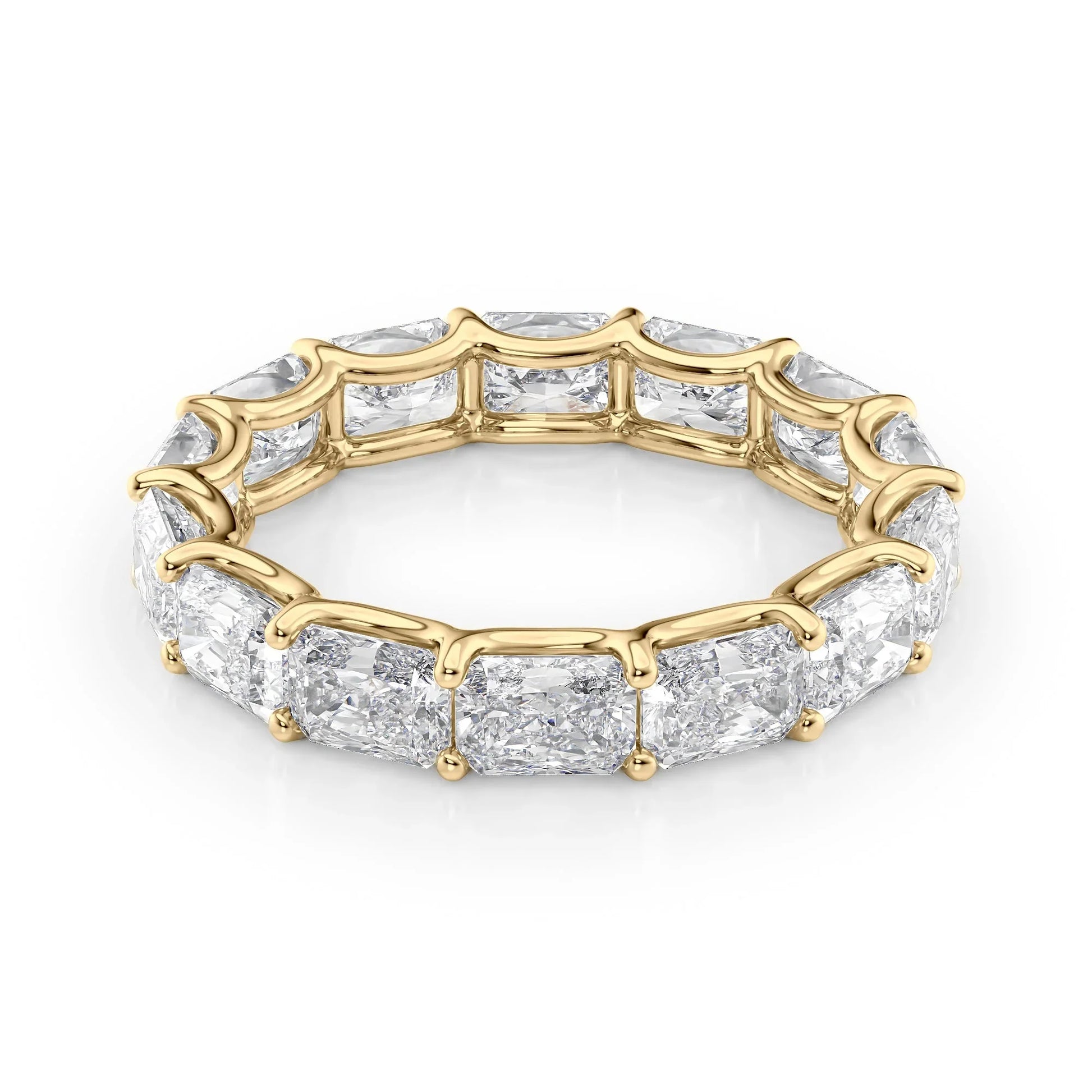 East West Radiant Lab Grown Diamond U Prong Eternity Band, EF Color, VS Clarity, IGI Certified Ring