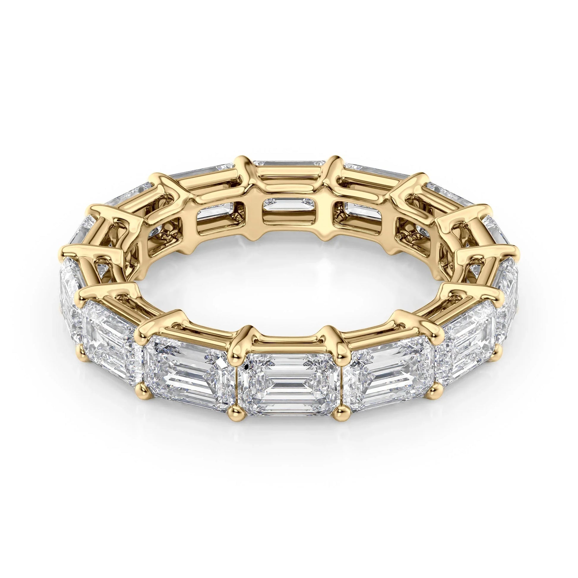 East West Emerald Lab Grown Diamond Eternity Band, EF Color, VS Color, IGI Certified Ring