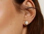 Yellow :: modern pear shape diamond earrings lab grown certified stones
