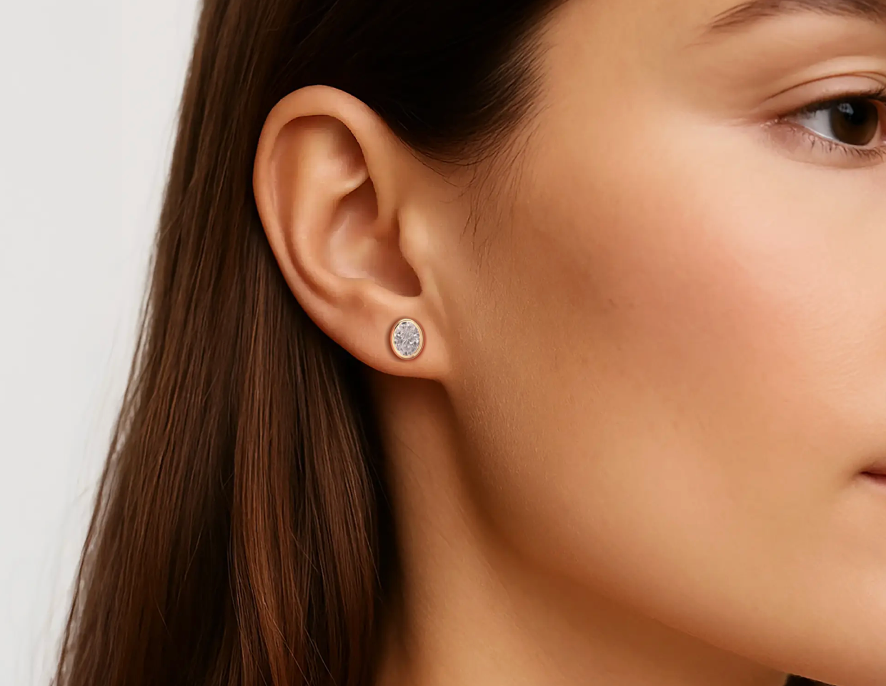 Rose :: premium pear cut lab grown diamond earrings brilliant sparkle