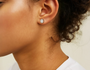 Rose :: womens pear shape diamond earrings eco friendly lab grown jewelry