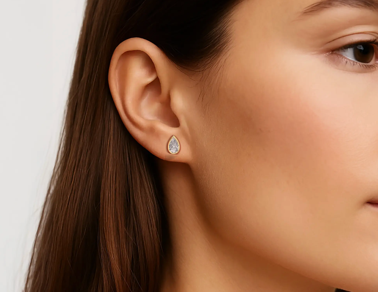 Yellow :: luxury pear shape lab diamond earrings detailed brilliance view