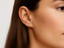 Rose :: premium pear cut lab grown diamond earrings bright sparkle