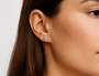 Rose :: princess cut diamond earrings square brilliance fine jewelry design