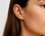 Rose :: womens cushion cut diamond earrings eco friendly lab grown jewelry