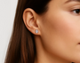 Rose:: oval halo lab grown diamond stud earrings perfect wedding and engagement jewelry elegant halo design luxury earrings