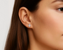 Yellow :: premium round diamond stud earrings lab grown IGI certified stones