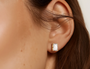 Yellow :: high sparkle round lab grown diamond earrings luxury studs