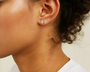Rose:: radiant cut halo lab grown diamond stud earrings premium halo setting elegant design luxury bridal earrings with high brilliance