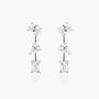 White|Rose  :: fancy multi shape lab grown diamond drop earrings mixed cut design white gold luxury statement fine jewelry