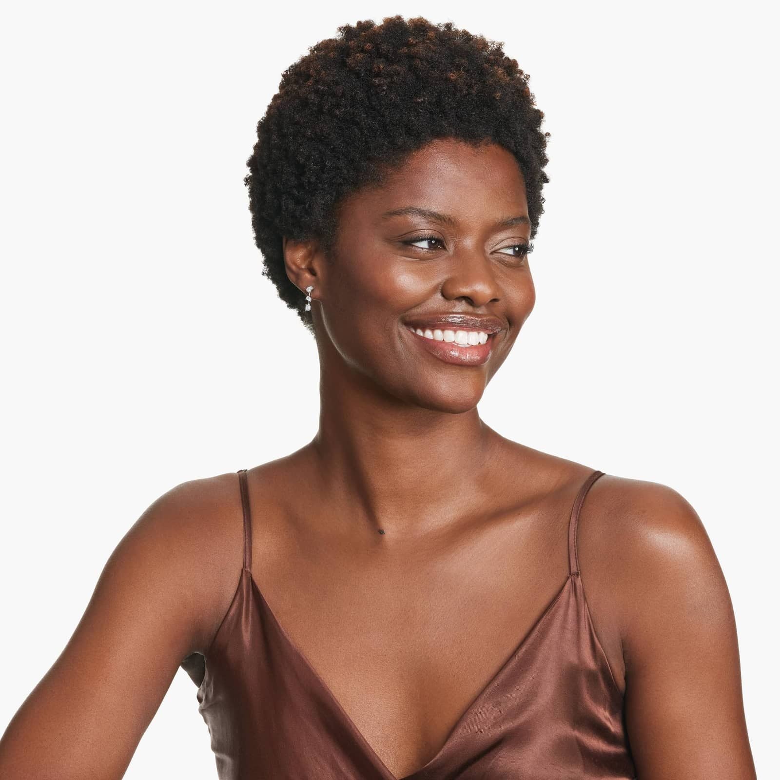 White|Rose :: multi shape lab grown diamond drop earrings mixed cuts cascading design white gold designer jewelry for women