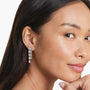 Common :: elegant lab grown diamond drop earrings cascading style layered sparkle white gold refined fine jewelry