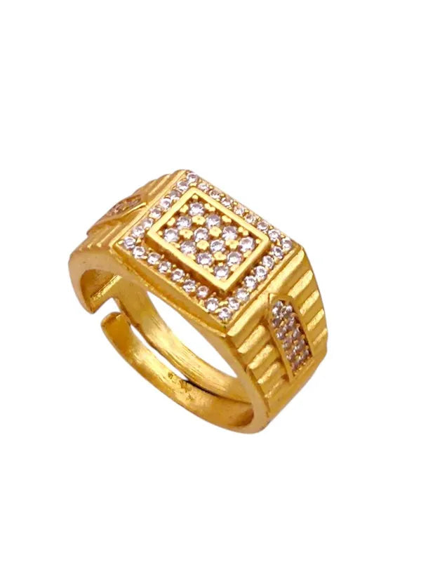 Square in Square Designed Diamond Ring for Boys & Men