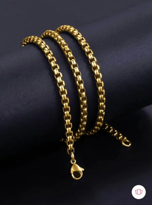 Stylish Fashionable Roll Chain For Men & Women Pack OF Micro Gold-Plated Br..
