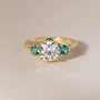 Common :: Elentique 1.70 carat round three stone lab grown diamond engagement ring IGI certified