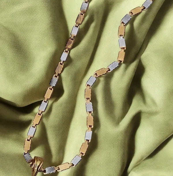 Silver Golden Anti Tarnish & Waterproof Chain For Men & Boys