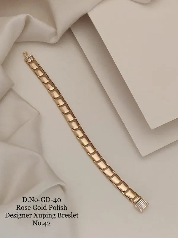 Stylish Rose Gold & Silver Polish Designer Xuping Bracelet