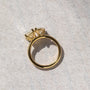 Common :: Elegant pear and emerald diamond engagement ring handcrafted for modern brides.