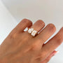 Common :: Yellow gold Toi Et Moi ring featuring premium D color VVS2 diamonds.