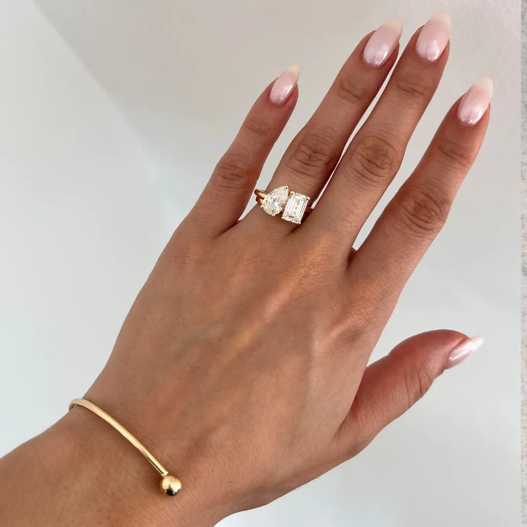 Common :: Fine jewelry engagement ring with 3.50 CTW lab grown diamonds.
