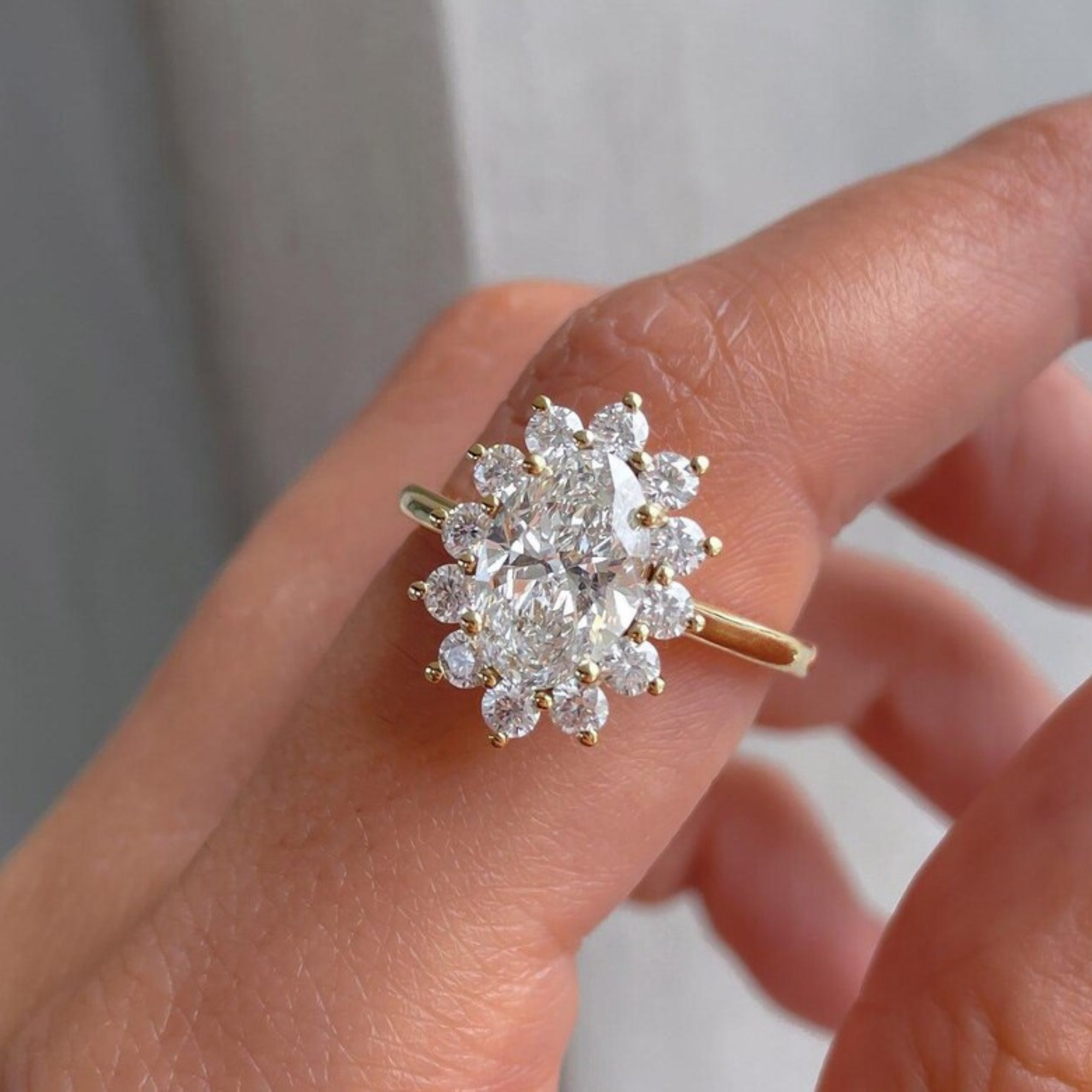 3.00tcw Oval Lab Diamond Halo Ring | 2.20ct IGI Center | D-E-F VVS–VS | AntiqueCut