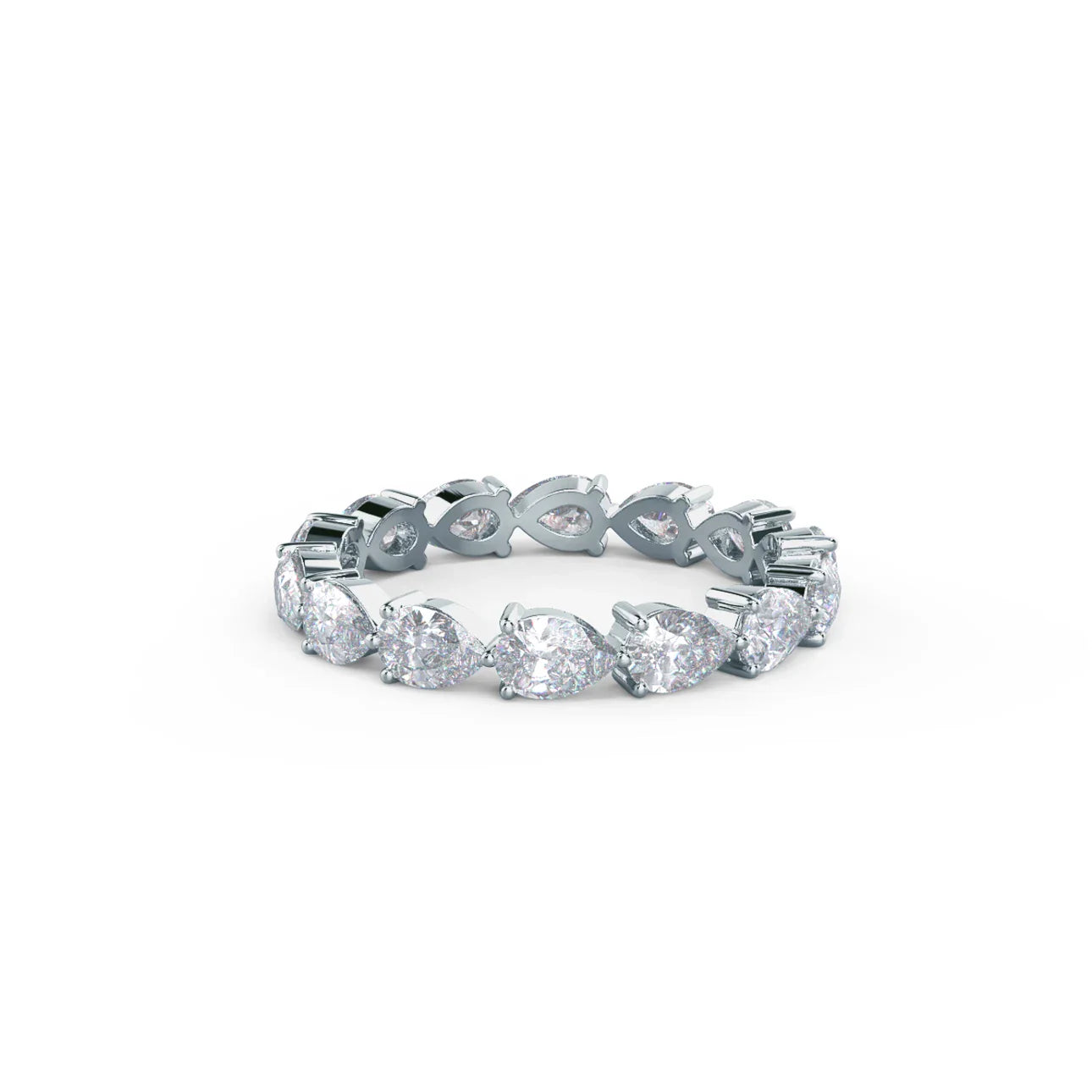 Pear East - West Eternity Band, EF Color, VS Clarity - IGI Certificate