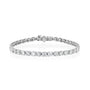 white :: 9 carat round lab grown diamond tennis bracelet IGI certified