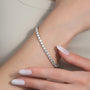 white :: 9ct luxury lab grown diamond tennis bracelet for women