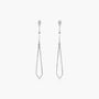 White :: petite lab grown diamond drop earrings delicate dangling design white gold elegant fine jewelry for women