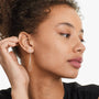 White :: delicate lab grown diamond drop earrings petite style white gold lightweight everyday luxury jewelry