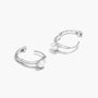 White :: modern solitaire lab grown diamond hoops white gold single diamond sleek fine jewelry