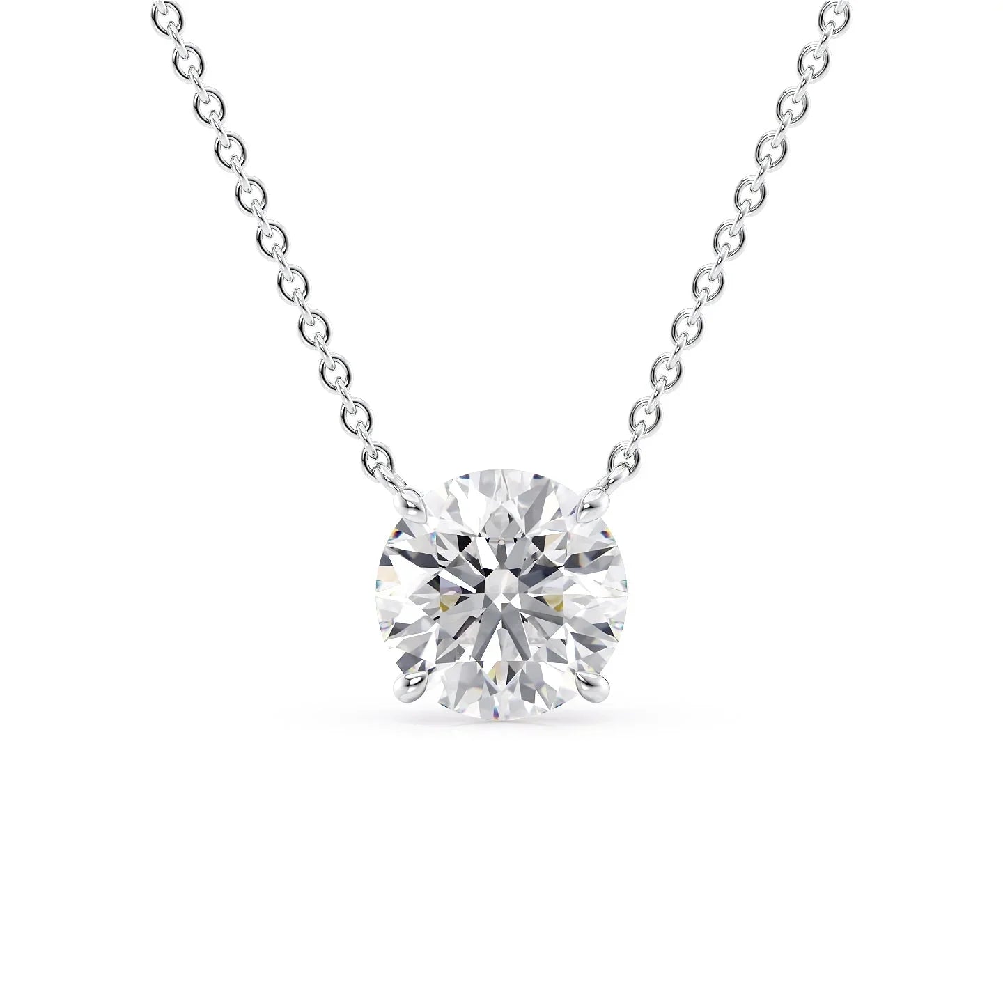 white :: elegant white gold floating diamond necklace for minimalist luxury styling