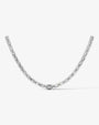 white :: emerald cut lab grown diamond rivière necklace four prong setting