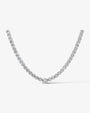 white :: cushion brilliant lab grown diamond rivière necklace four prong setting