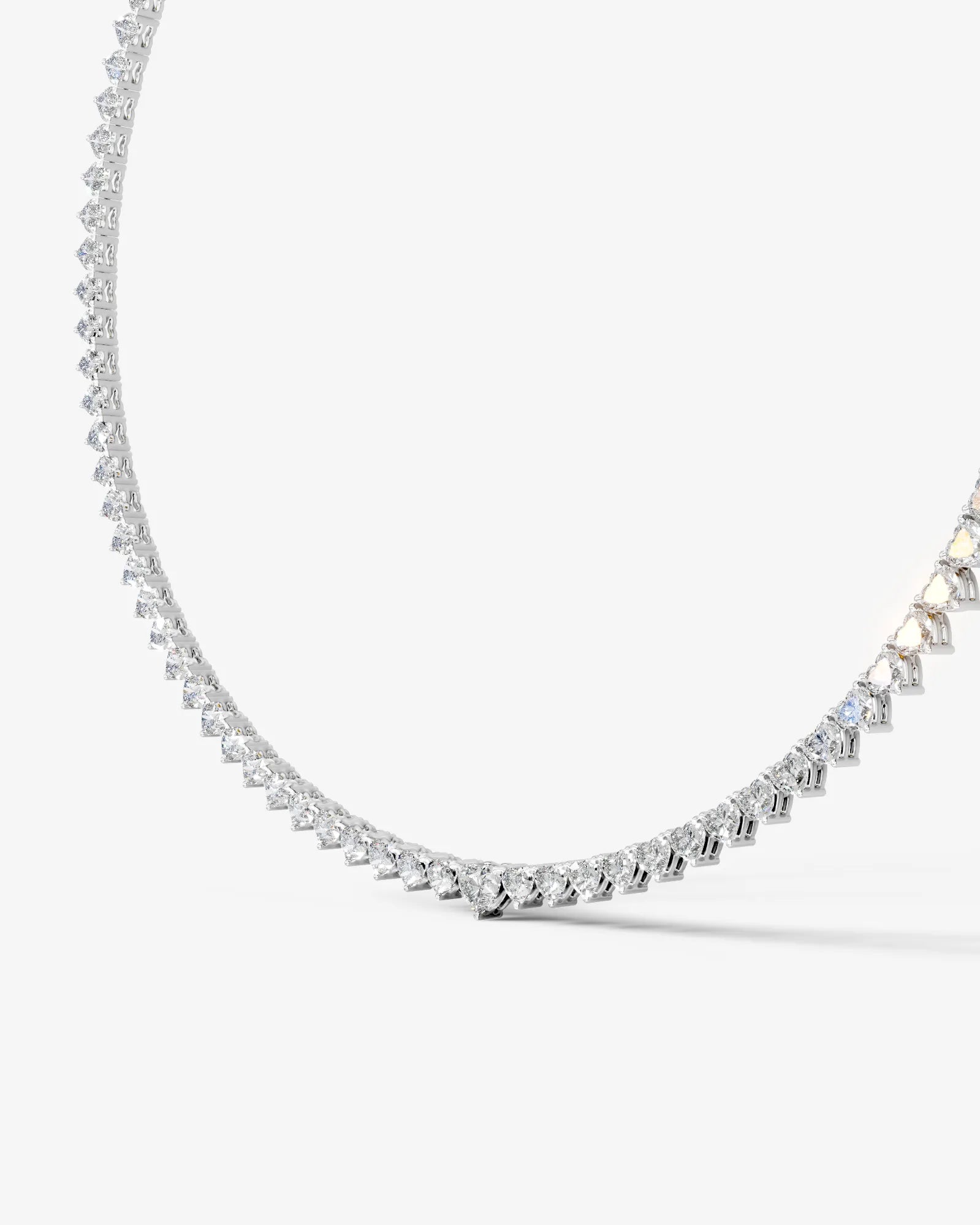 white :: heart lab grown diamond necklace IGI certified luxury collier