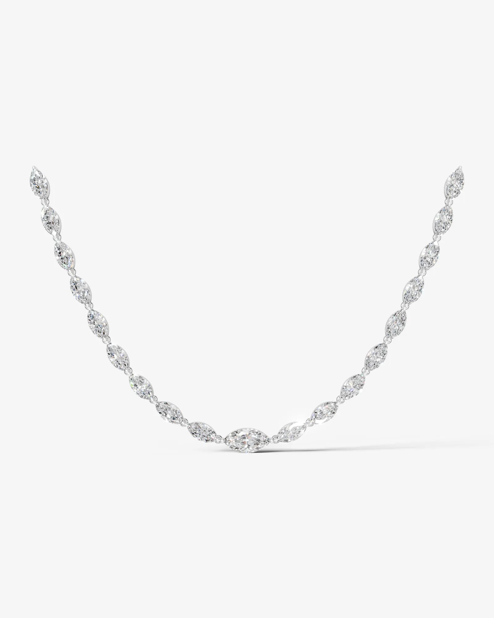 white :: marquise lab grown diamond necklace IGI certified luxury collier