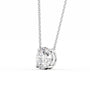 white :: polished white gold round cut lab diamond pendant for everyday elegance