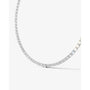 white :: round brilliant lab grown diamond rivière necklace four prong setting