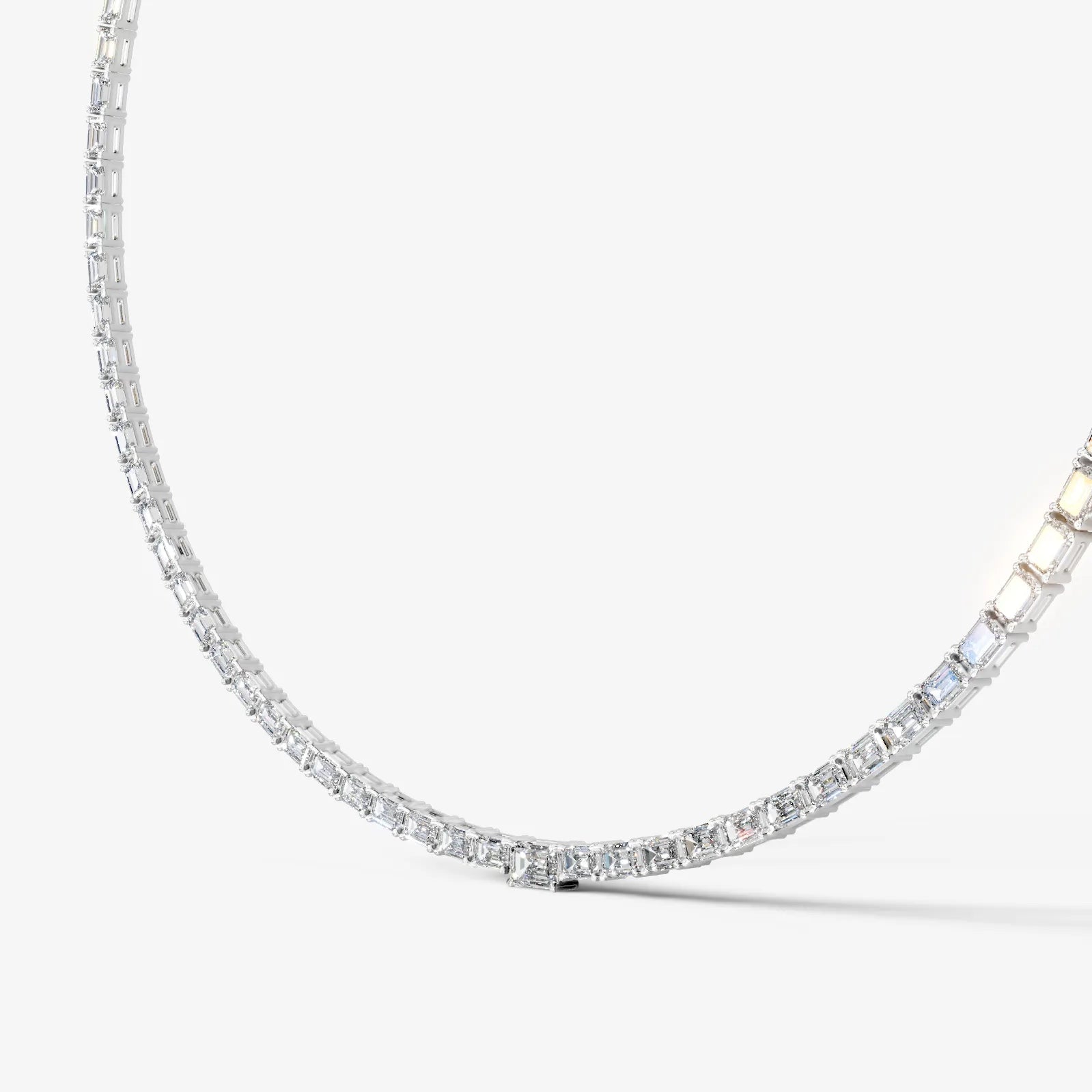 white :: luxury emerald diamond necklace for women high jewelry design
