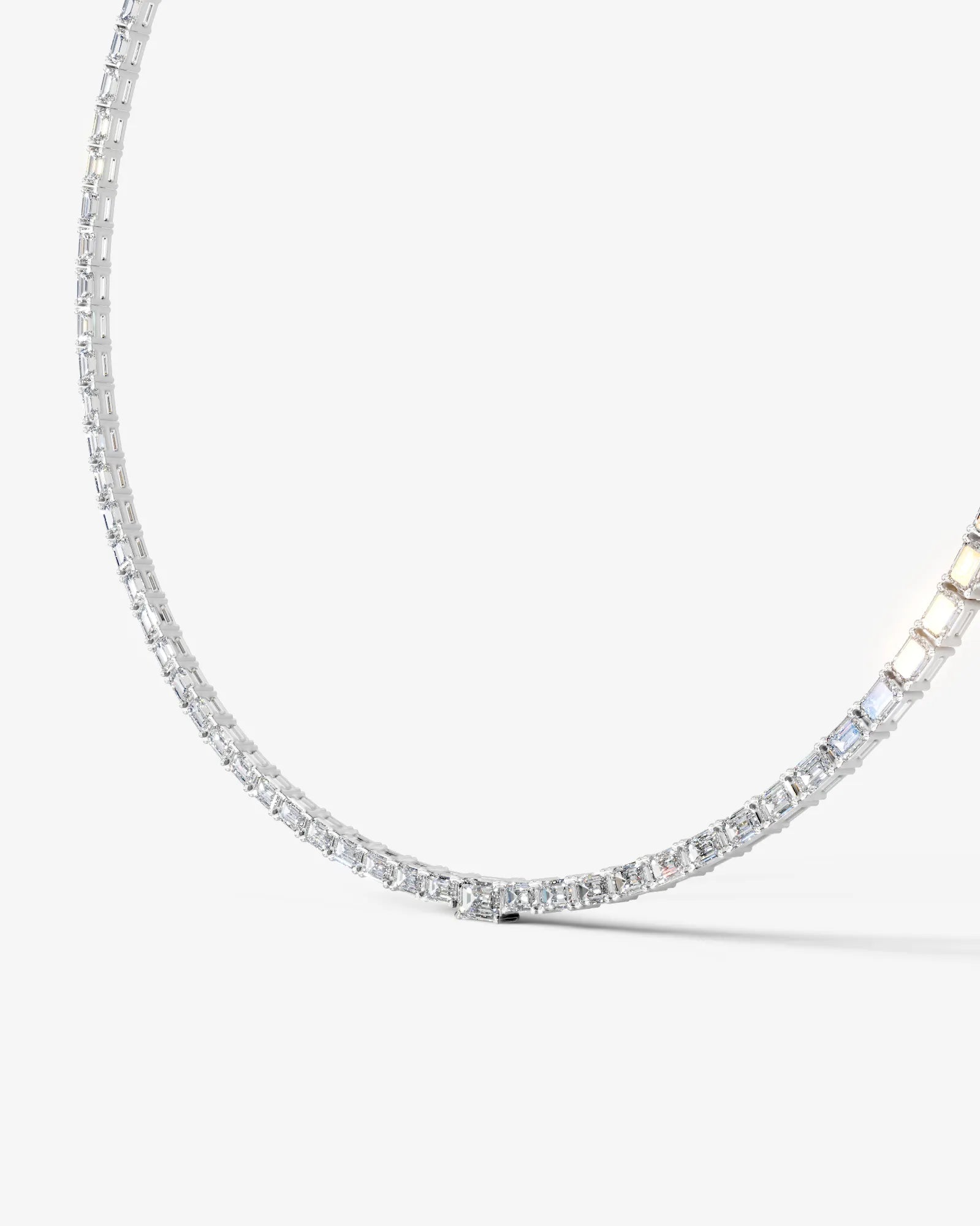 white :: luxury emerald diamond necklace for women high jewelry design