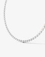 white :: pear cut lab grown diamond rivière necklace three prong setting