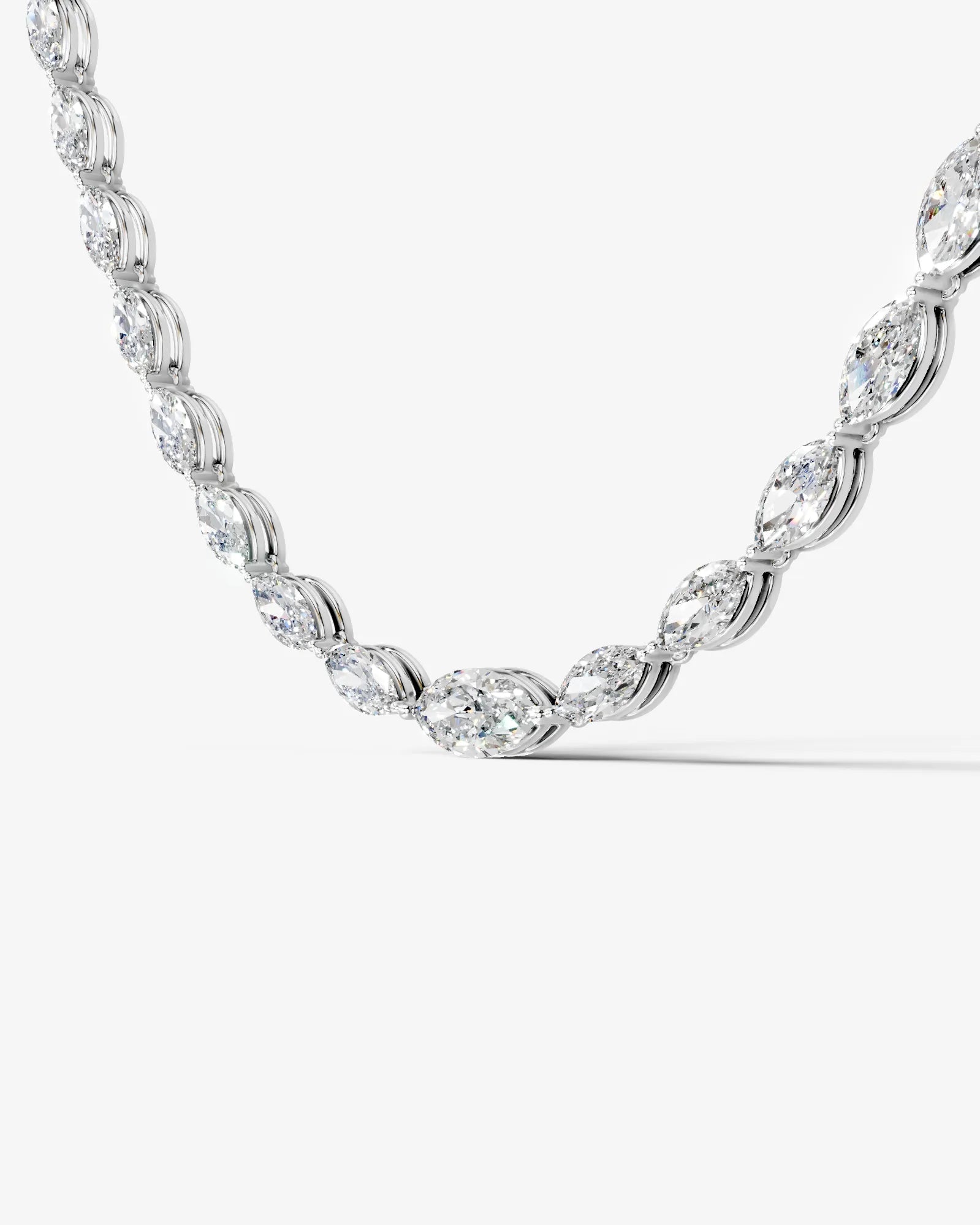 white :: luxury marquise diamond necklace for women high jewelry design