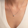 white :: radiant white gold round diamond pendant necklace with timeless brilliance