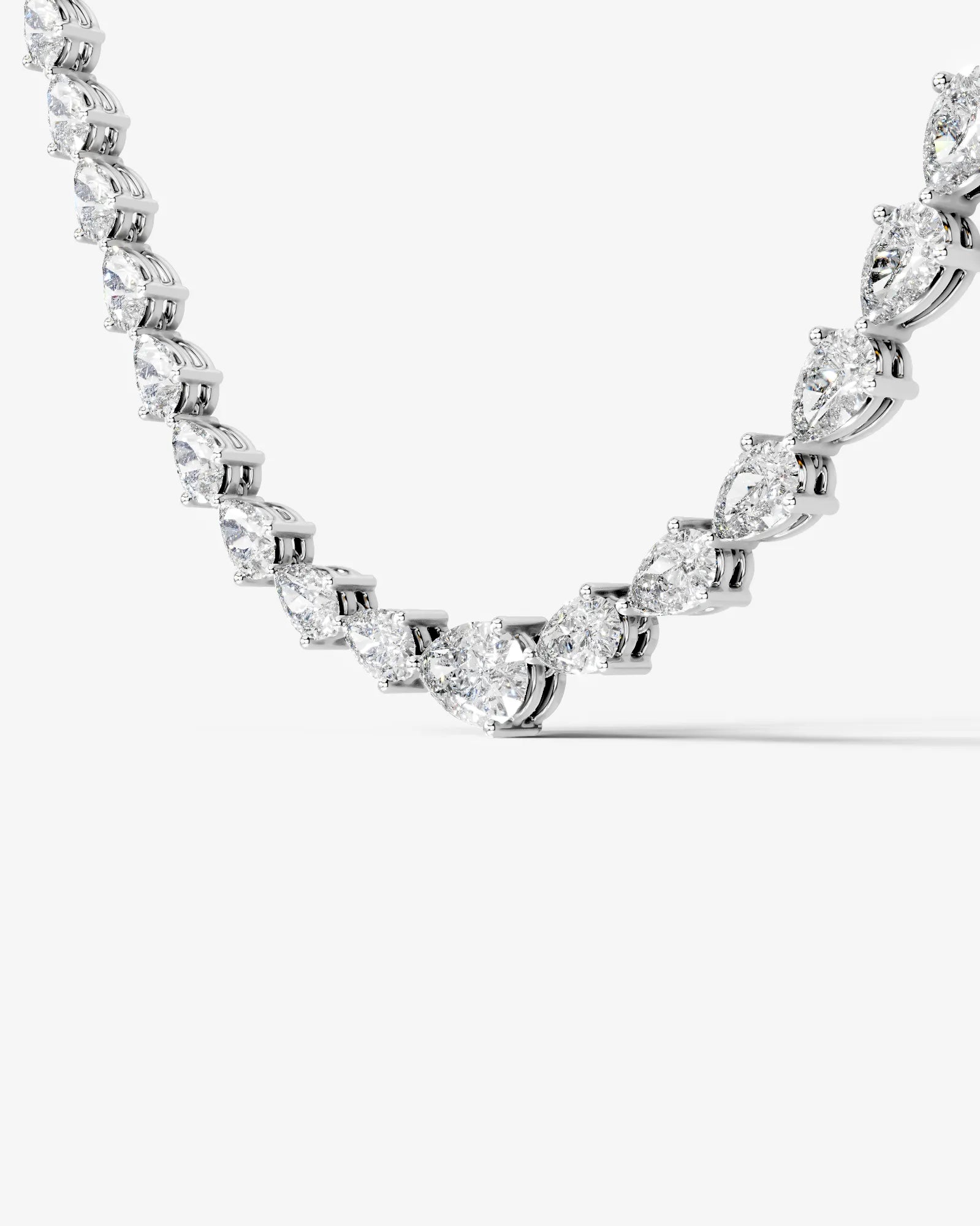 white :: luxury pear diamond necklace for women high jewelry design