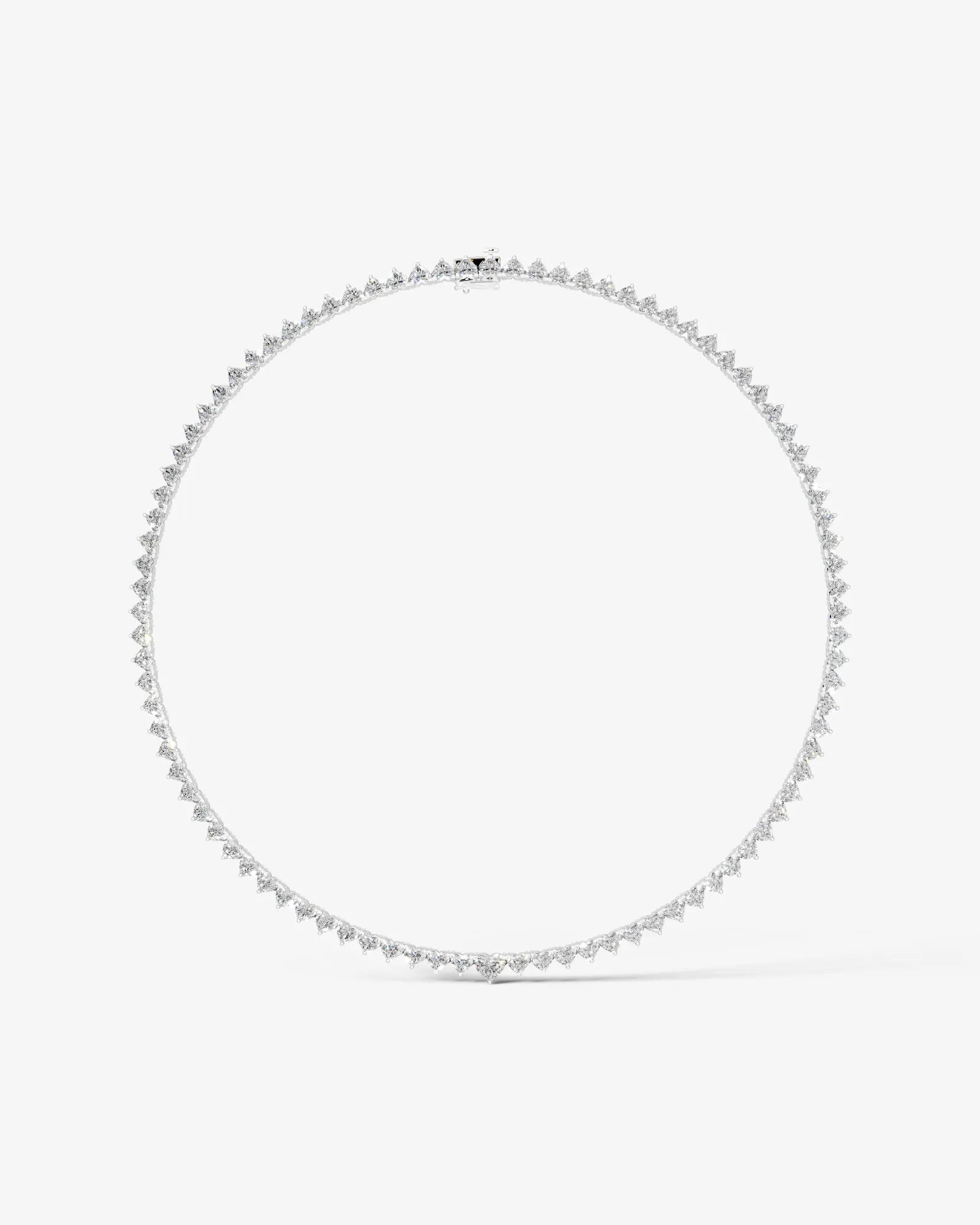 white :: luxury heart diamond necklace for women high jewelry design